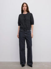 Load image into Gallery viewer, DAGMAR Brushed Cardigan Top, Dark Grey Melange
