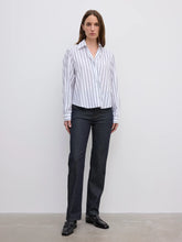 Load image into Gallery viewer, DAGMAR Cropped Shirt, White/Black
