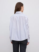 Load image into Gallery viewer, DAGMAR Cropped Shirt, White/Black
