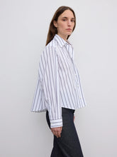 Load image into Gallery viewer, DAGMAR Cropped Shirt, White/Black
