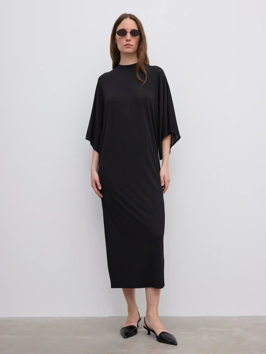 DAGMAR Jersey Kimono Dress, Black