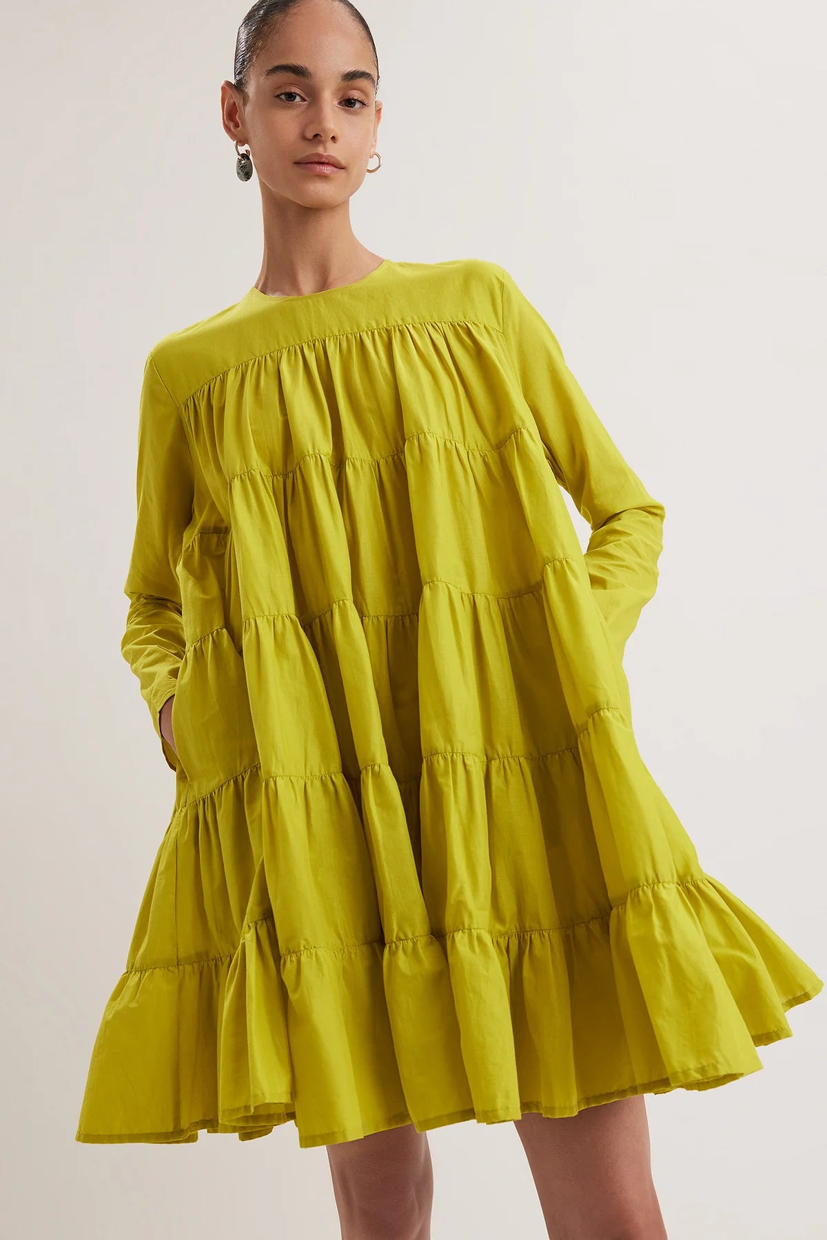 Merlette マーレットSOLIMAN DRESS Merlette Soliman Tiered Dress in White