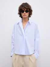 Load image into Gallery viewer, DAGMAR Cropped Shirt, Light Blue Wash
