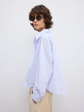 Load image into Gallery viewer, DAGMAR Cropped Shirt, Light Blue Wash
