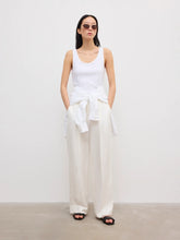 Load image into Gallery viewer, DAGMAR Relaxed Linen Trouser, White
