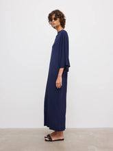 Load image into Gallery viewer, DAGMAR Jersey Kimono Dress, Navy Blue
