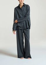 Load image into Gallery viewer, ASCENO Maya Oversized Collard Shirt, Charcoal
