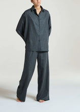 Load image into Gallery viewer, ASCENO Maya Oversized Collard Shirt, Charcoal

