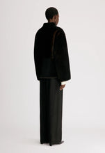 Load image into Gallery viewer, LouLou de Saison Catherine Reversible Merino Shearling Jacket  - dark brown
