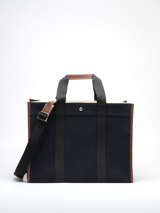 RUE DE VERNEUILパリブランドTRAVELLERコットントートBag(XL) Rue de Verneuil Traveller XL - Black – M. STUDIO