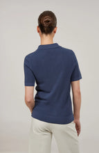 Load image into Gallery viewer, FRAUENSCHUH Myla Cotton Pique Polo Shirt, Midnight

