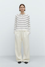Load image into Gallery viewer, CORDERA Merino Wool Striped Polo - White
