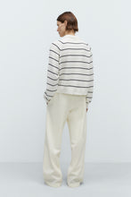 Load image into Gallery viewer, CORDERA Merino Wool Striped Polo - White

