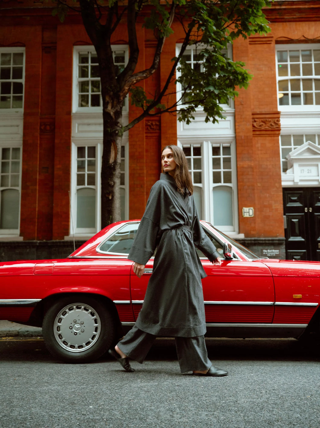 ASCENO Athens Maxi Robe, Charcoal