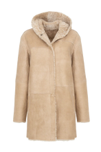 Load image into Gallery viewer, FRAUENSCHUH Olivera Lambskin Coat, Sesame
