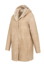 Load image into Gallery viewer, FRAUENSCHUH Olivera Lambskin Coat, Sesame
