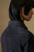 Load image into Gallery viewer, FRAUENSCHUH Fanny Suede Leather Shirt, Midnight
