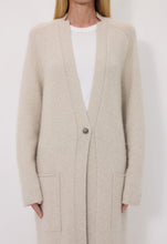 Load image into Gallery viewer, Lou Lou de Saison Smet Yak Blend Maxi Cardigan - Stone Melange
