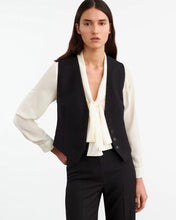 Load image into Gallery viewer, Nili Lotan Angelique Tie Neck Blouse, Ivory
