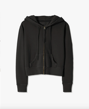 Load image into Gallery viewer, Nili Lotan Callie Zip Up Hoodie - Washed Black
