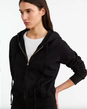 Load image into Gallery viewer, Nili Lotan Callie Zip Up Hoodie - Washed Black
