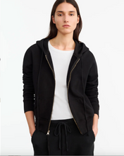 Load image into Gallery viewer, Nili Lotan Callie Zip Up Hoodie - Washed Black
