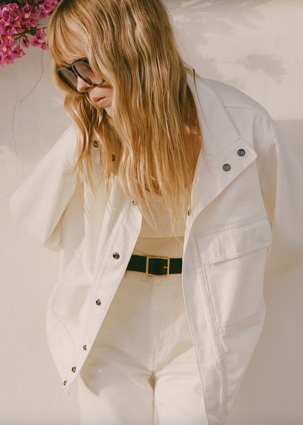 Nili Lotan Marilou Denim Jacket - Cream