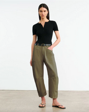 Load image into Gallery viewer, Nili Lotan Shon Linen Pant, Olive Green
