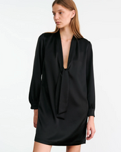 Load image into Gallery viewer, Nili Lotan Grenelle Tie Neck Dress, Black
