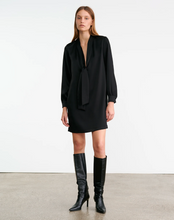 Load image into Gallery viewer, Nili Lotan Grenelle Tie Neck Dress, Black
