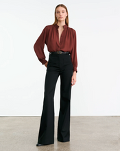 Load image into Gallery viewer, Nili Lotan Revi Blouse, Burgundy
