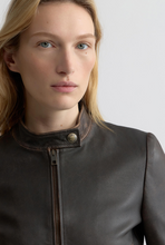 Load image into Gallery viewer, NILI LOTAN Nico Shrunken Leather Jacket
