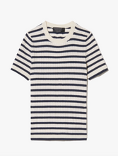 Load image into Gallery viewer, NILI LOTAN Alita Stripe Cashmere Sweater Tee
