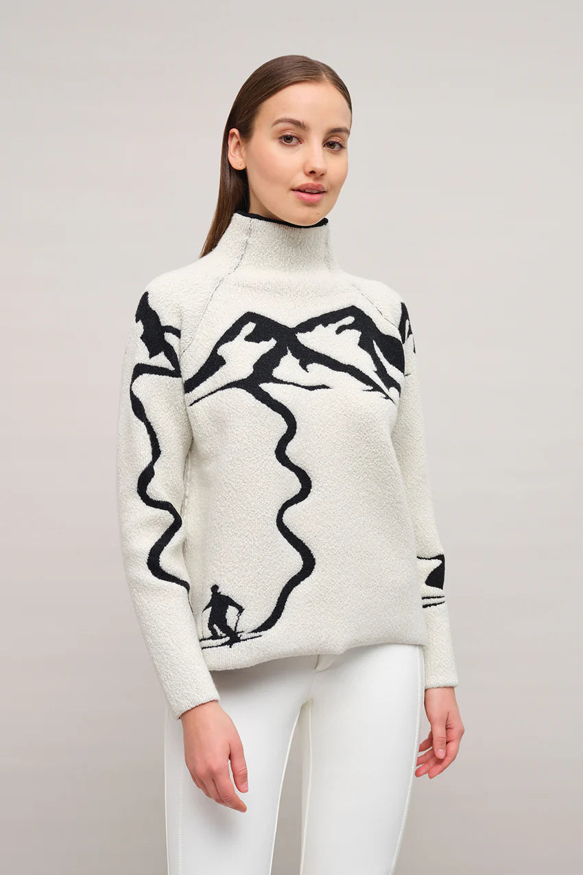 FRAUENSCHUH Chatel Merino Wool Sweater - Creme/Black