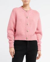 Load image into Gallery viewer, Barrie Cardigan in chunky cashmere with gold buttons
