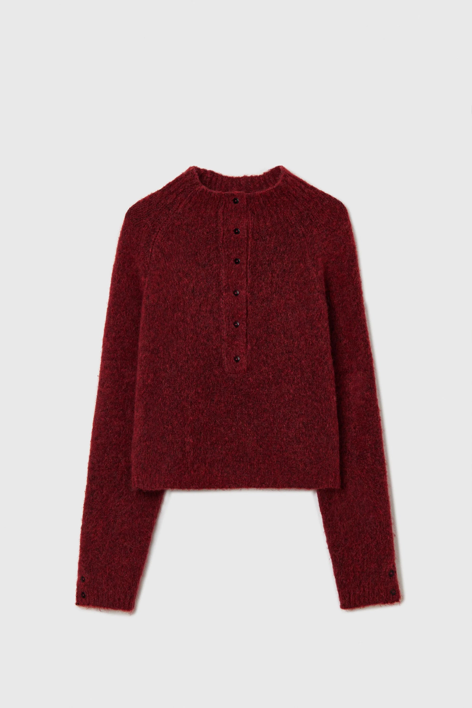 CORDERA Baby Alpaca Polo Sweater, Dahlia – M. STUDIO