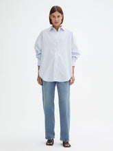 Load image into Gallery viewer, House of Dagmar Classic Cotton Shirt - Blue Stripe
