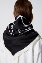 Load image into Gallery viewer, House of Dagmar Painted Logo Silk Scarf
