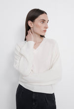 Load image into Gallery viewer, Loulou Studio Emsalo V-Neck Cashmere Sweater - Ivory
