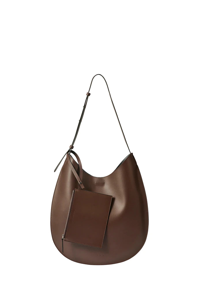 Aesther Ekme Flat Hobo leather shoulder bag in Brown