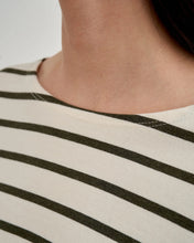 Load image into Gallery viewer, Nili Lotan Arlette Long Sleeve Shirt - Olive Stripe
