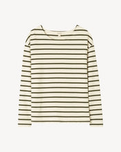 Load image into Gallery viewer, Nili Lotan Arlette Long Sleeve Shirt - Olive Stripe
