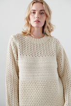 Load image into Gallery viewer, Wol Hide Mixed Stitch Pullover - Ecru
