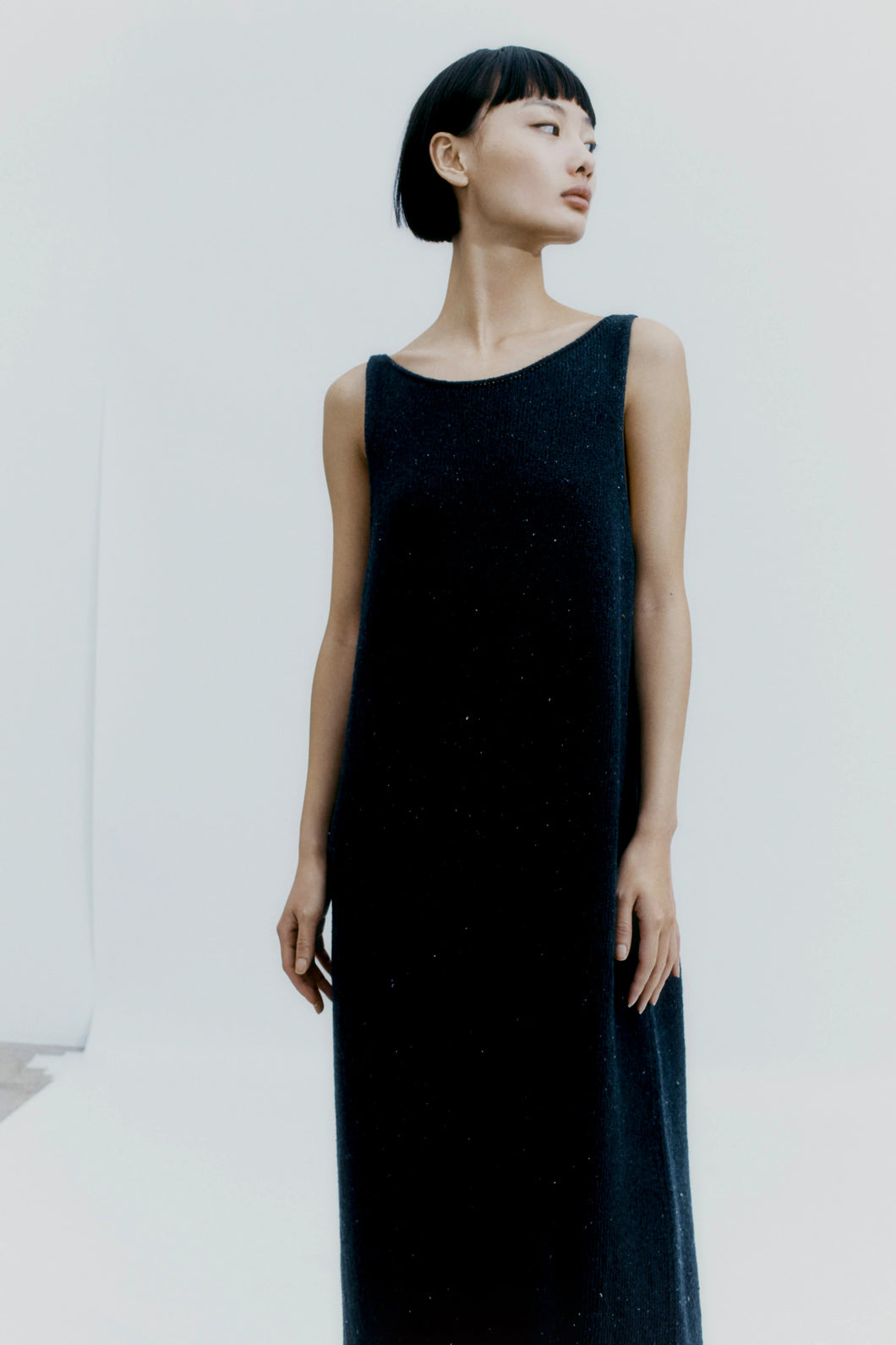 CORDERA Heather Cotton Dress - Black