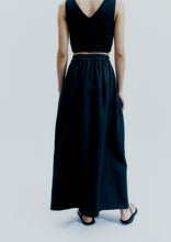 Load image into Gallery viewer, CORDERA Linen Long Skirt - Black
