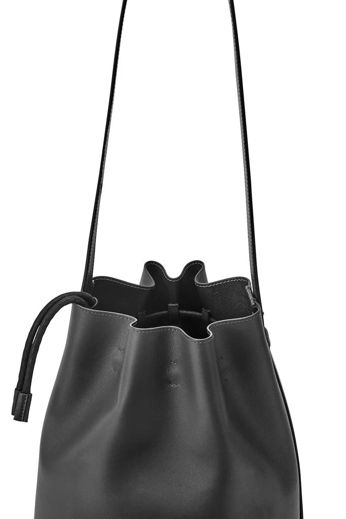 Aesther Ekme Marin Medium Drawstring Bucket Shoulder Bag In Black