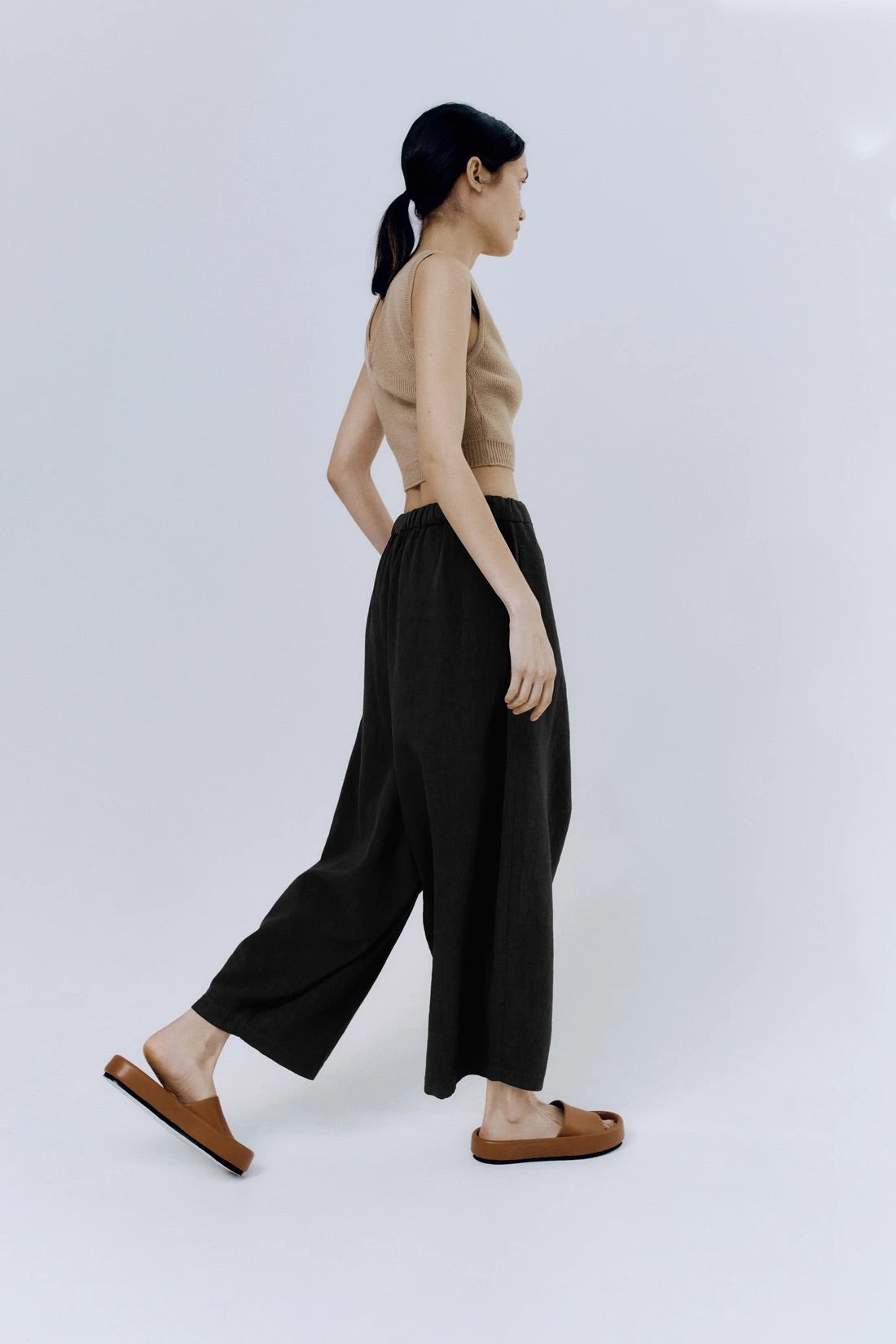 CORDERA Linen Maxi Pants - Black – M. STUDIO